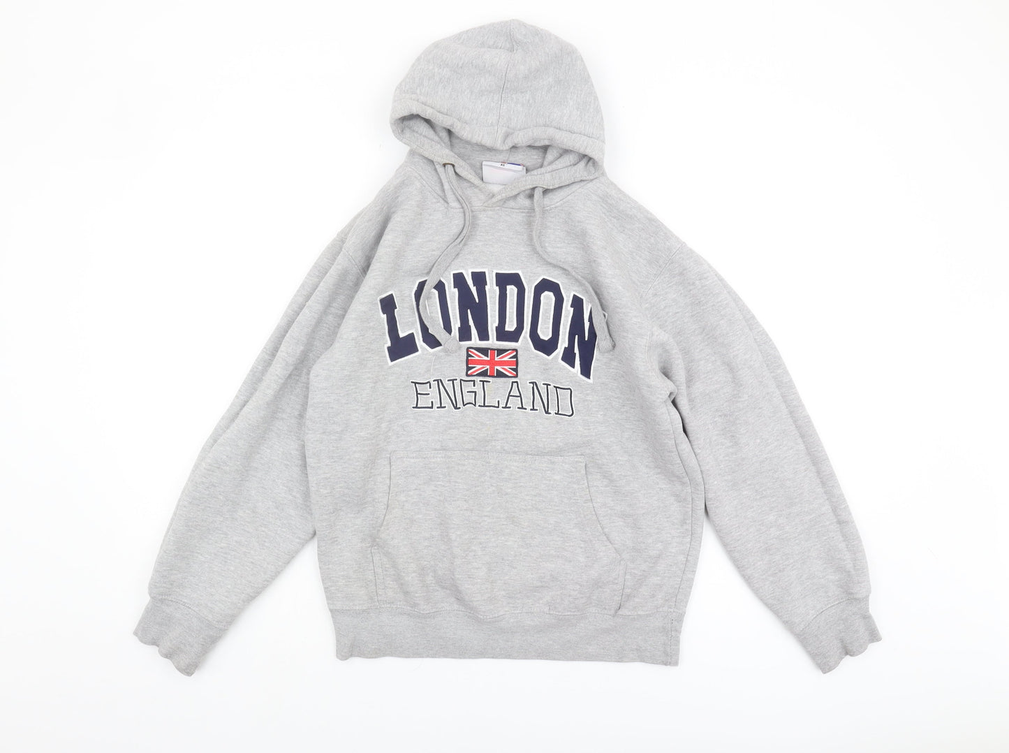 Zone One Grey Pullover Hoodie XS Unisex City Logo