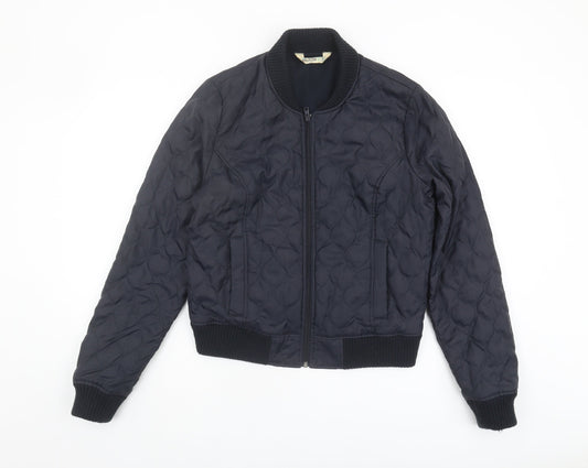 Mens UK Size L Hollister Black Quilted Coat