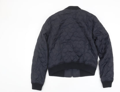 Mens UK Size L Hollister Black Quilted Coat