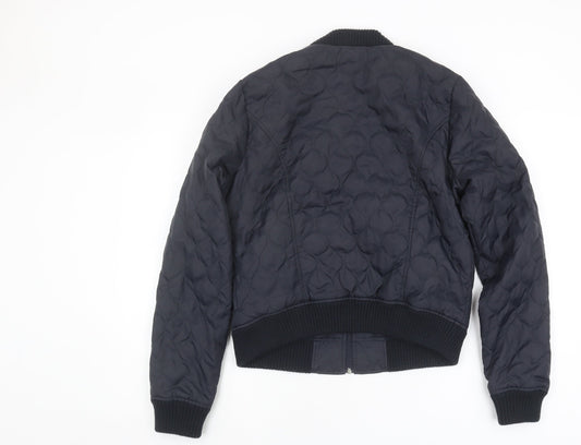 Mens UK Size L Hollister Black Quilted Coat