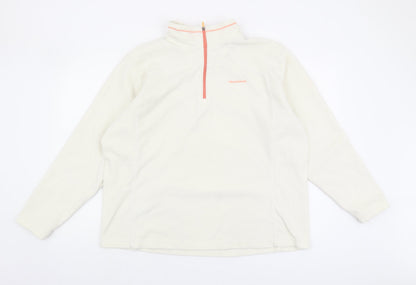 Unisex Adults UK Size 20 Plus Craghoppers White 1/2 Zip Sweatshirt