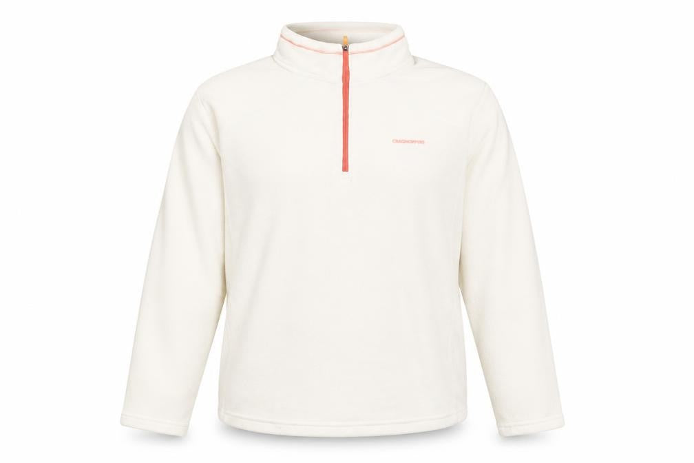 Unisex Adults UK Size 20 Plus Craghoppers White 1/2 Zip Sweatshirt