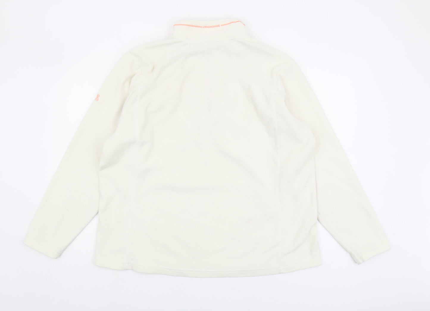 Unisex Adults UK Size 20 Plus Craghoppers White 1/2 Zip Sweatshirt