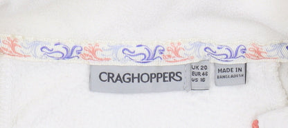Unisex Adults UK Size 20 Plus Craghoppers White 1/2 Zip Sweatshirt
