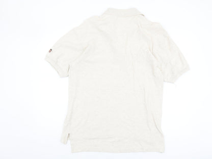 Gant Men's Beige Polo Shirt M, Short Sleeve, Cotton