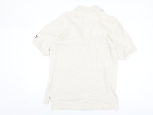 Gant Men's Beige Polo Shirt M, Short Sleeve, Cotton
