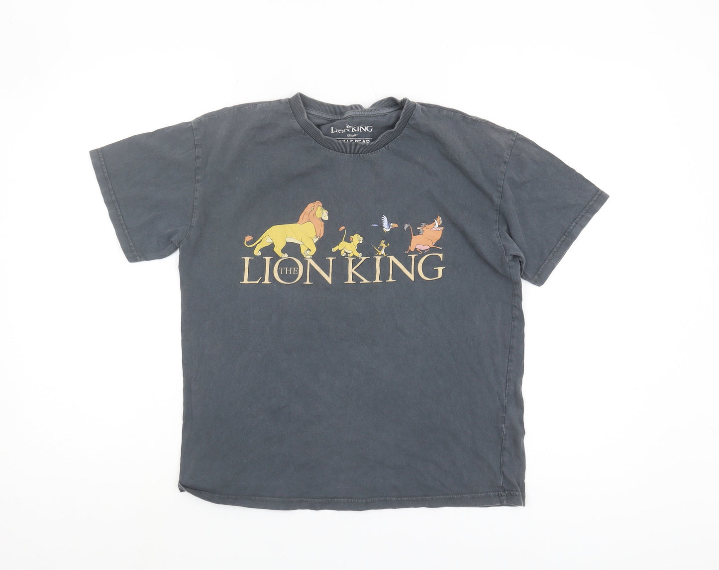 Unisex Adults UK Size S Pull&Bear Black Basic T-Shirt
