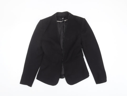 H&M Women's Black Suit Jacket Size 10