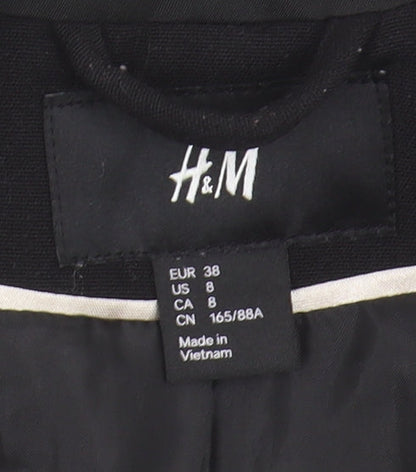 H&M Women's Black Suit Jacket Size 10