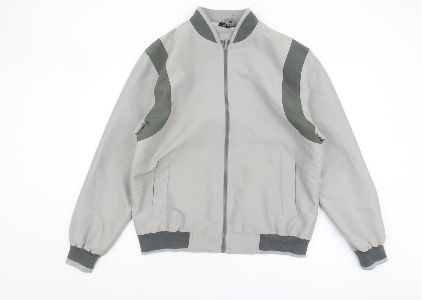 Mens UK Size L JBC Collection Grey Bomber Jacket