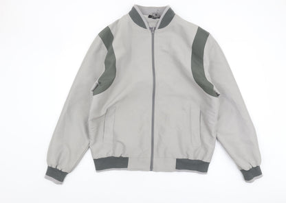 Mens UK Size L JBC Collection Grey Bomber Jacket