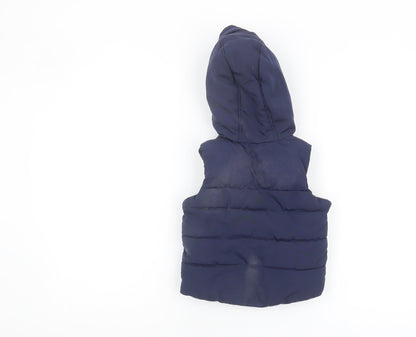 Junior J Unisex Blue Puffer Jacket 12-18M Hooded Winter