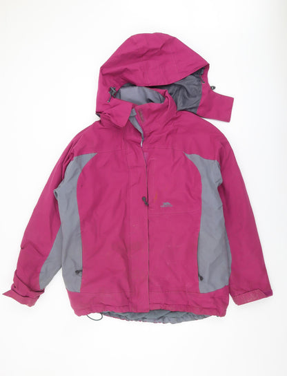 Womens UK Size L Trespass Purple Parka Coat