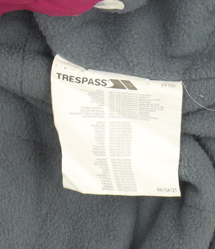 Womens UK Size L Trespass Purple Parka Coat
