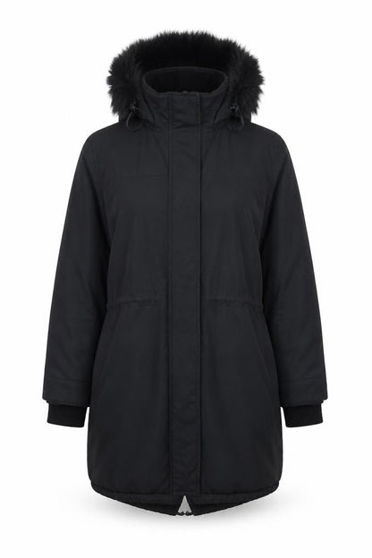 Marks & Spencer Womens Black Parka Jacket UK Size 8