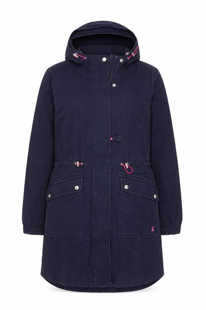 Joules Women's Blue Parka XS Waterproof Coat