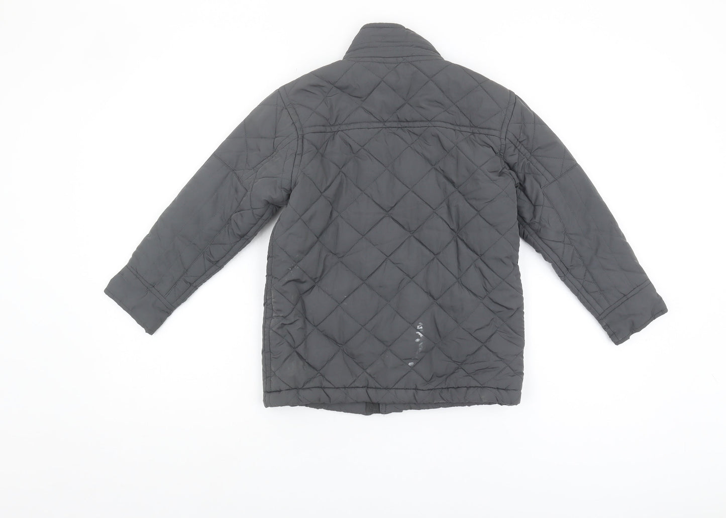 GapKids Boys Grey Quilted Jacket 6-7 Years Hooded