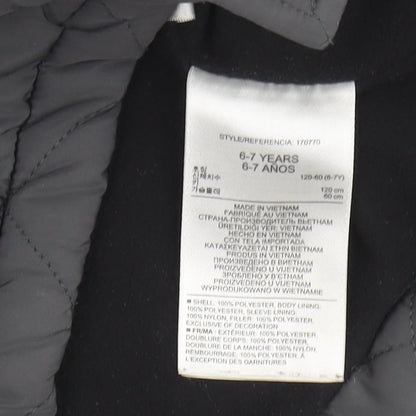 GapKids Boys Grey Quilted Jacket 6-7 Years Hooded