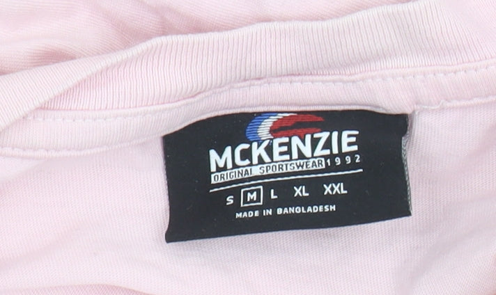 McKenzie Men's Pink Cotton Short Sleeve T-Shirt M