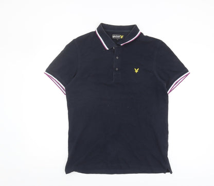 Lyle & Scott Men's Black Polo Shirt, Size L