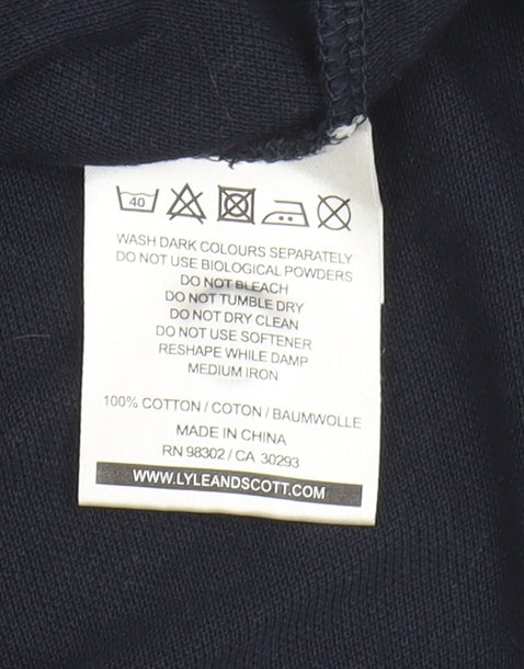 Lyle & Scott Men's Black Polo Shirt, Size L