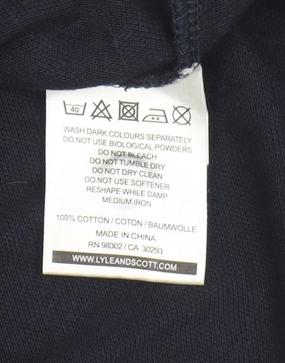 Lyle & Scott Men's Black Polo Shirt, Size L