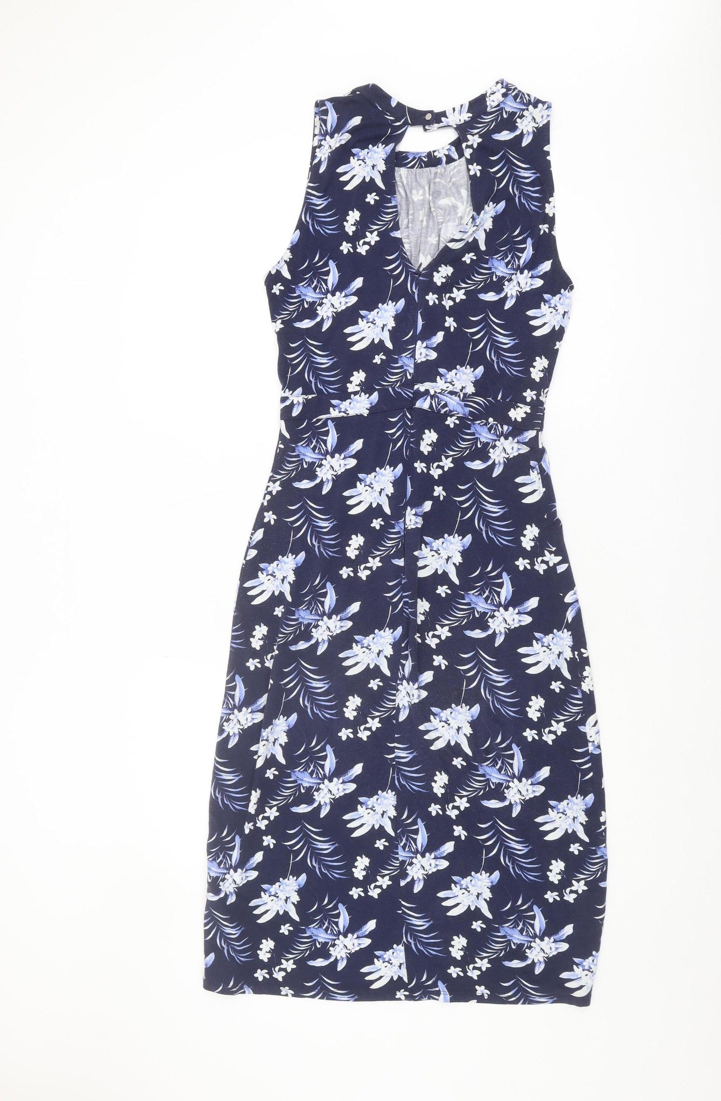 Oasis Women's Blue Floral Dress - S, Sleeveless, Summer