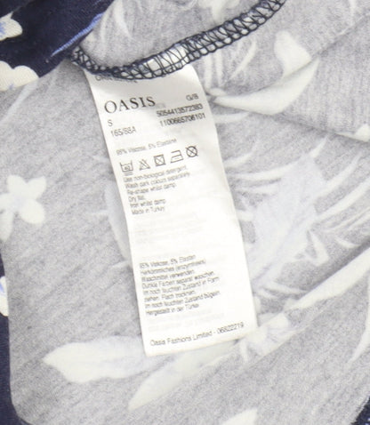 Oasis Women's Blue Floral Dress - S, Sleeveless, Summer