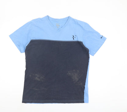 Nike Men's Blue Medium V-Neck T-Shirt