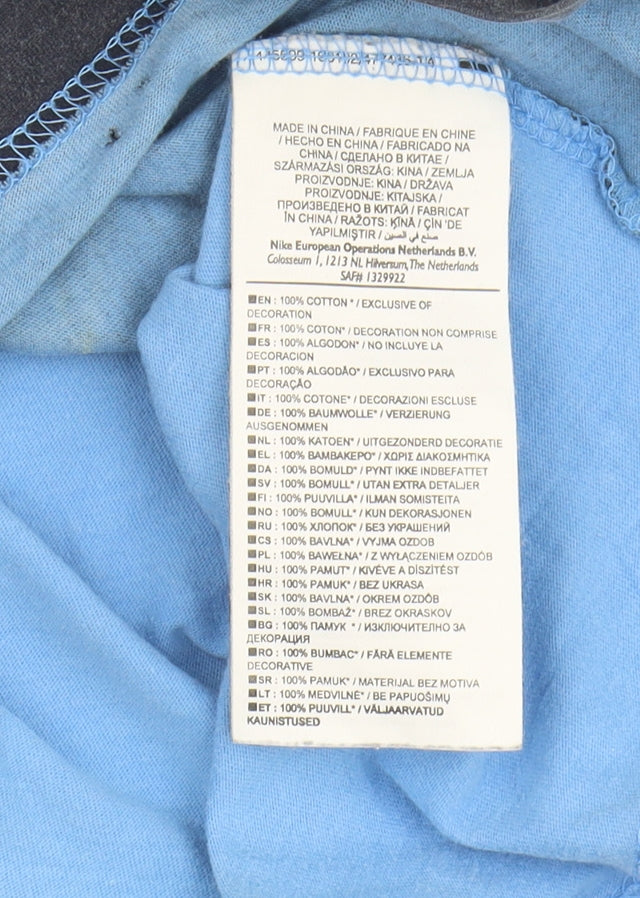 Nike Men's Blue Medium V-Neck T-Shirt