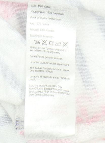 Joules Women's Multicoloured Floral Stripe T-Shirt UK 8
