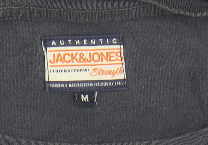 Mens UK Size M JACK & JONES Blue  T-Shirt