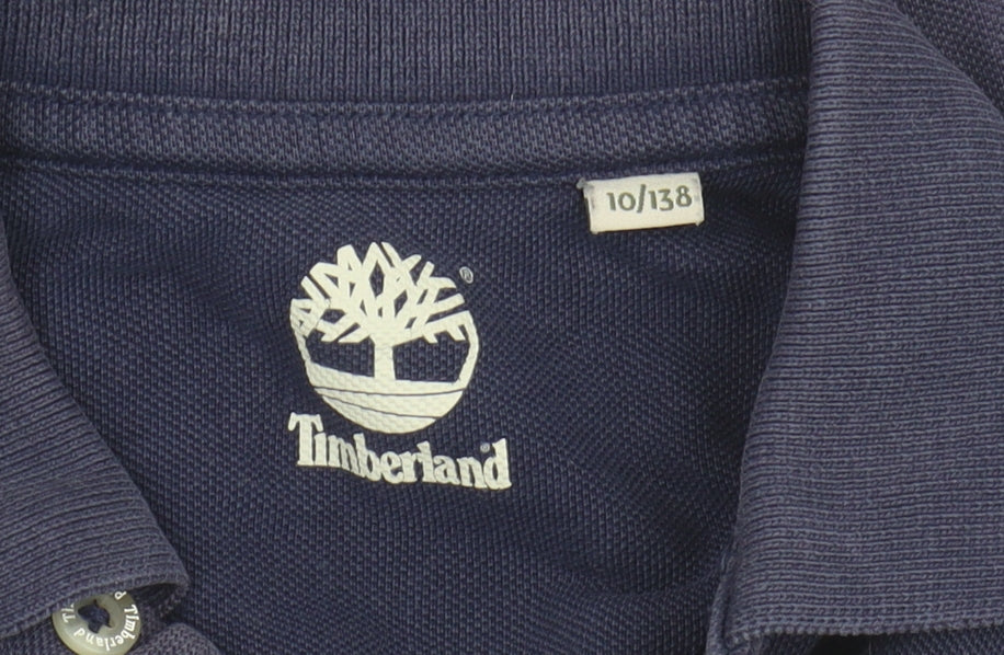 Timberland Boys Blue Polo T-Shirt 10 Years