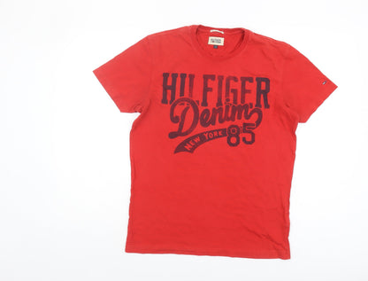 Mens UK Size S Hilfiger Denim Red  T-Shirt