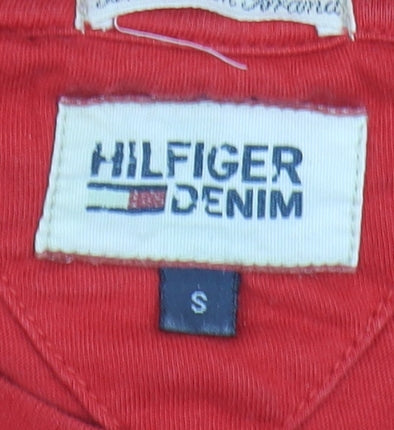Mens UK Size S Hilfiger Denim Red  T-Shirt