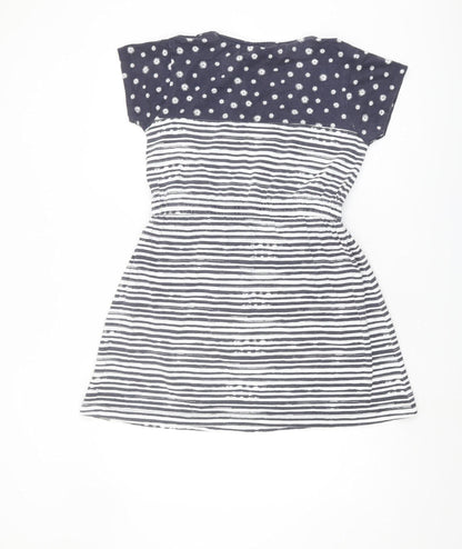 Peter Storm Girls Blue Striped T-Shirt Dress - 13 Years