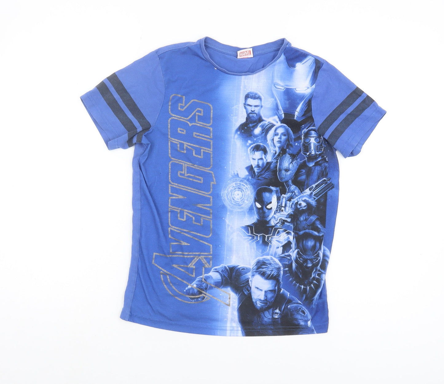 Marvel Boys Blue Avengers T-Shirt 9-10 Years Superhero Casual