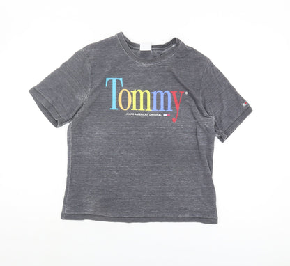 Unisex Adults UK Size S Tommy Jeans Grey Basic T-Shirt