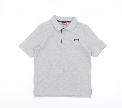 Slazenger Boys' Grey Polo Shirt, 9-10 Years, Casual