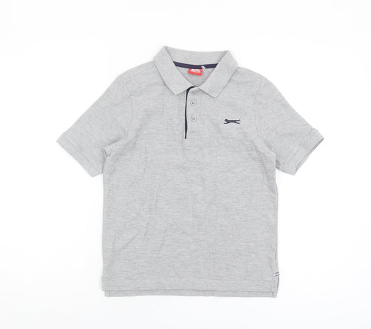Slazenger Boys' Grey Polo Shirt, 9-10 Years, Casual