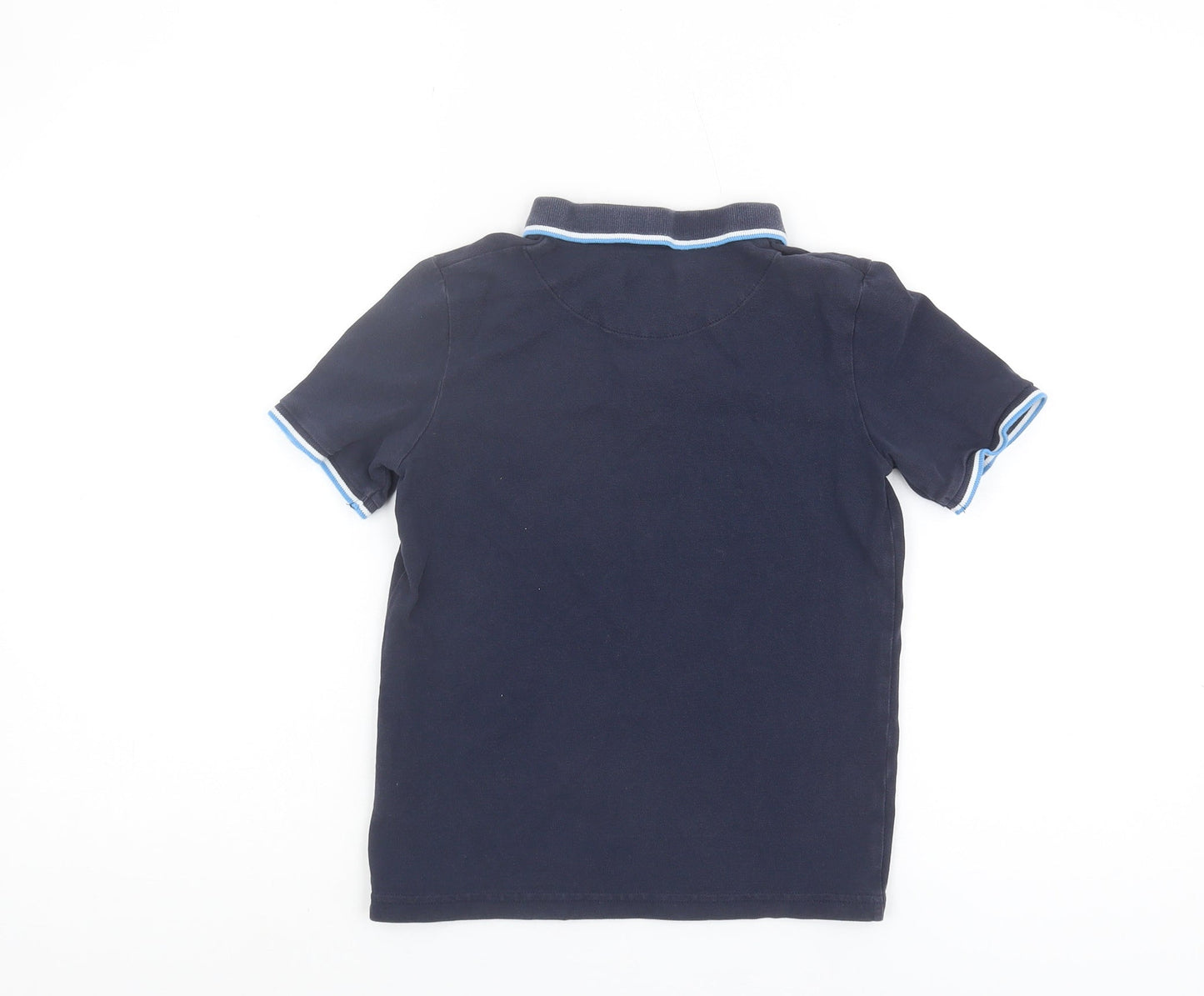 Penguin Boys Blue Polo Shirt 8-9 Years, Short Sleeve, Logo Accent