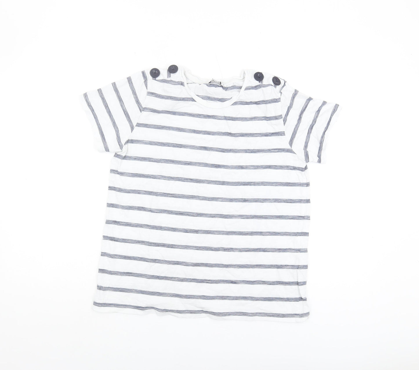 Womens UK Size 10 Warehouse White Basic T-Shirt