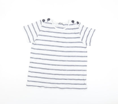 Womens UK Size 10 Warehouse White Basic T-Shirt