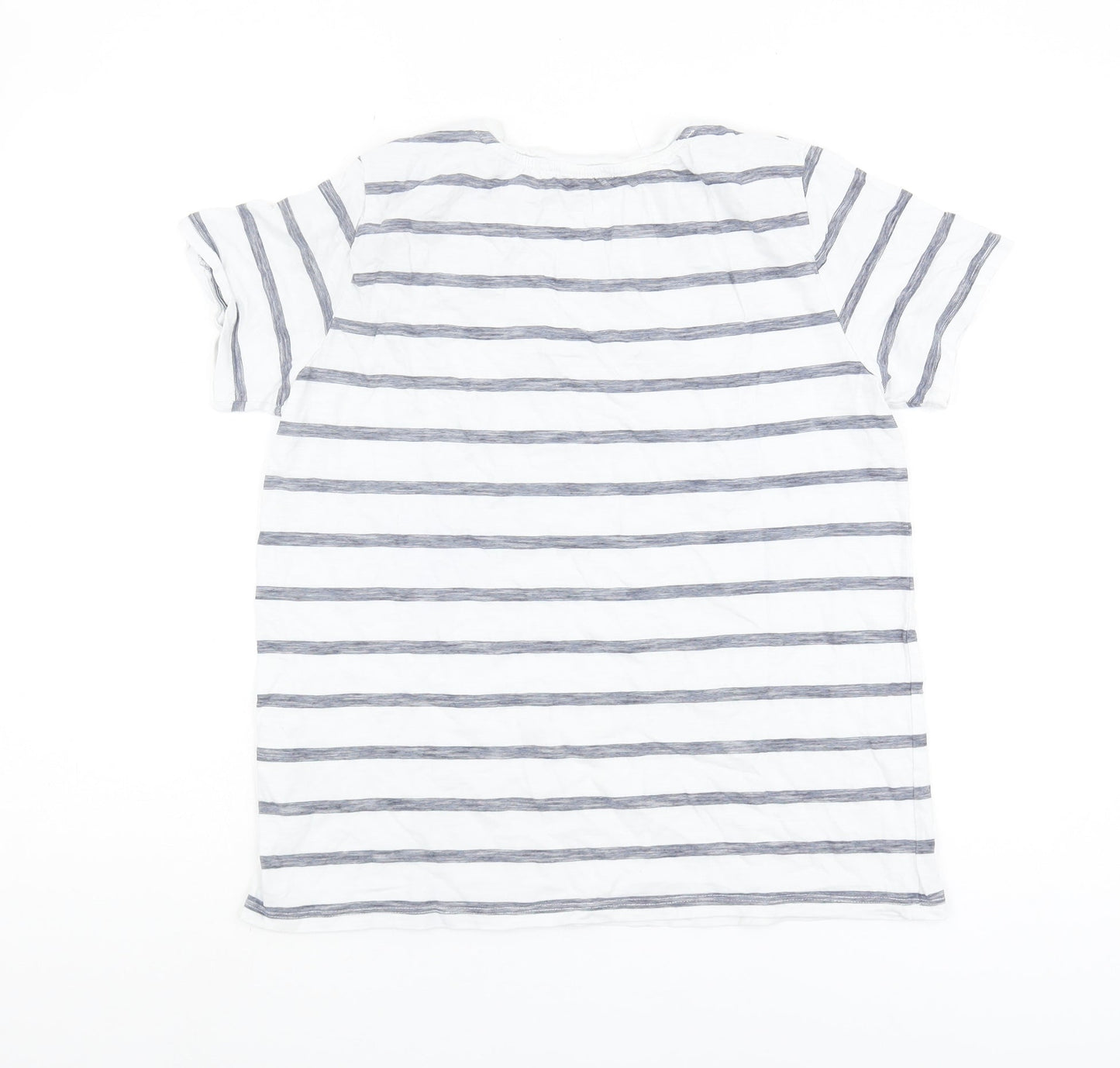 Womens UK Size 10 Warehouse White Basic T-Shirt