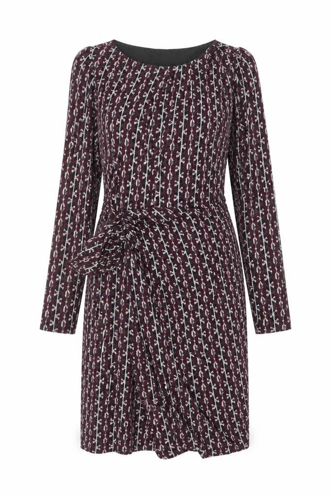 Marks and Spencer Geometric Purple Dress, Size 12