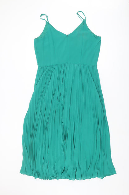 Roman Women's Green Slip Dress Size 14