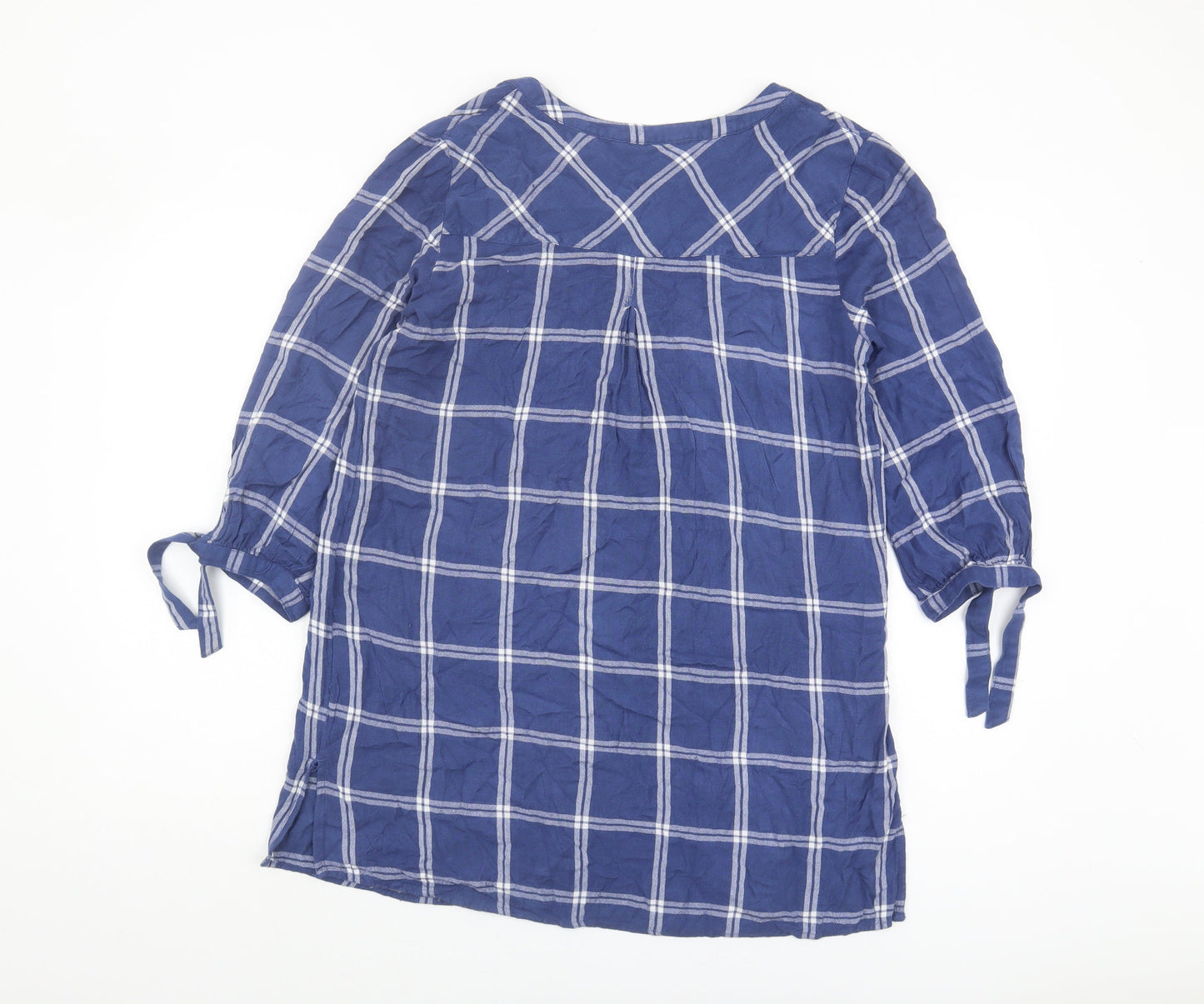 Womens UK Size 14 Debenhams Blue Tunic Blouse