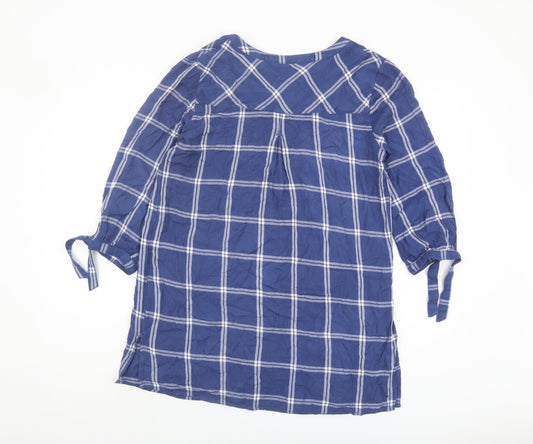 Womens UK Size 14 Debenhams Blue Tunic Blouse