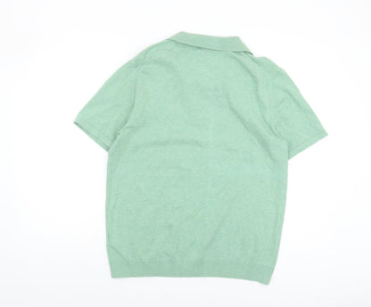Marks and Spencer Men's Green Polo L