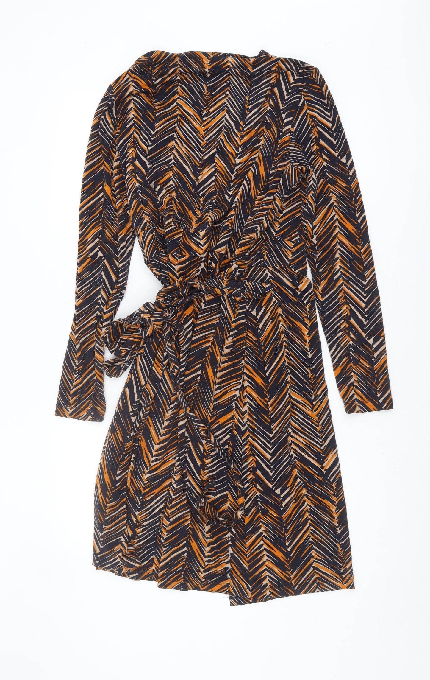 Hobbs Women's Multicoloured Wrap Dress, Size 14 - Elegant Style